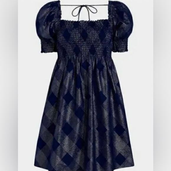 Hill House Dresses & Skirts - The Athena Nap Dress - Hill House - Navy Glitter Check - Navy Glitter Check / L